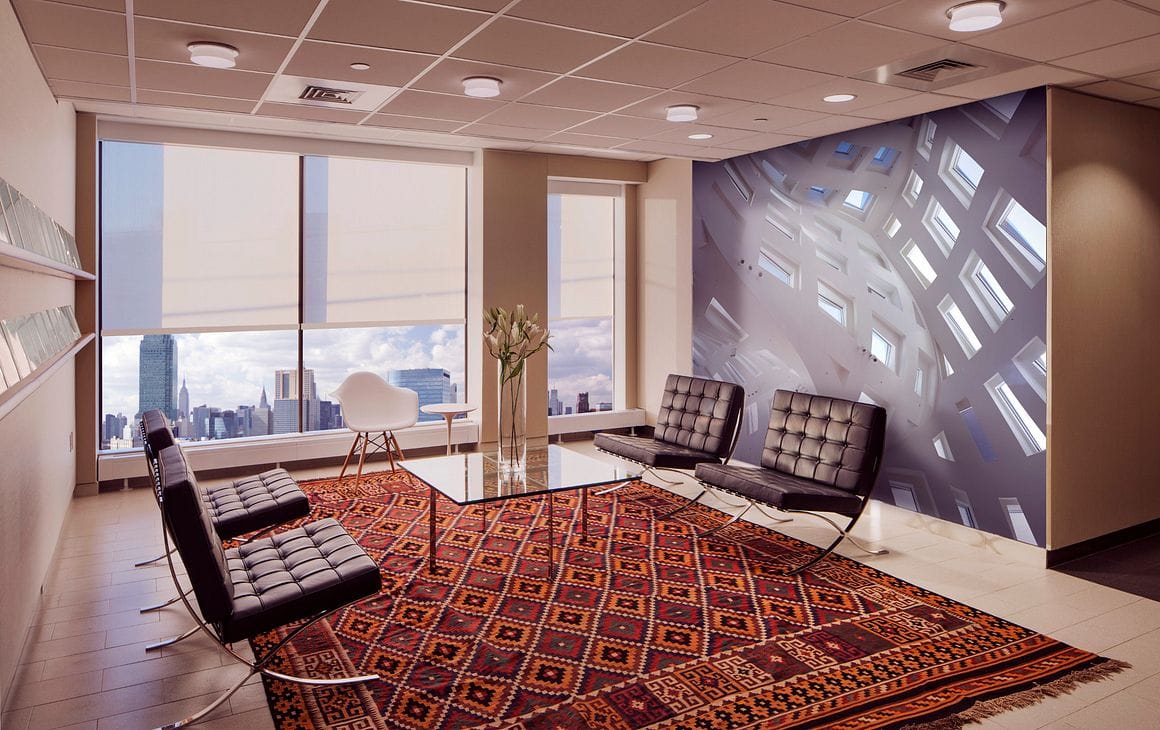 Solar shades — executive lounge