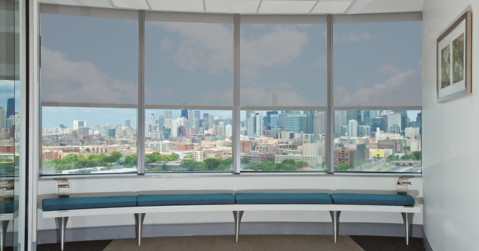 Solar shades — healthcare waiting room